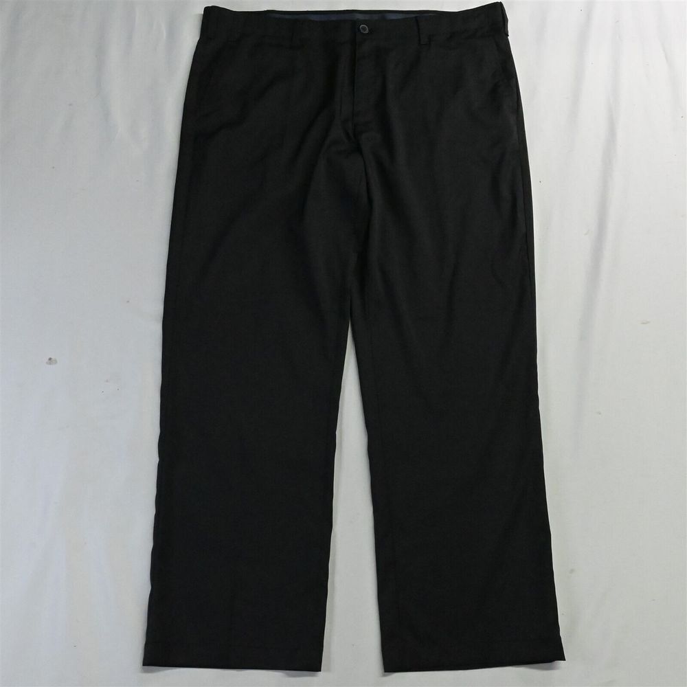 BCG 38 x 30 Black Flat Front Straight Tech Golf Mens‎ Dress Pants